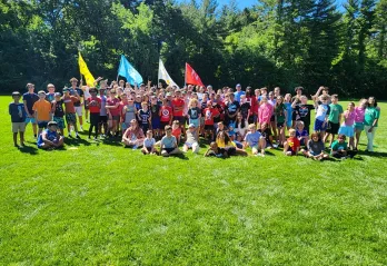 photo of a large group of campers