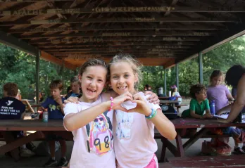 Making friends at Y summer camp