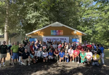 Local leaders meet at the MetroWest YMCA Summer Camp in Hopkinton to learn about the organization's youth-serving programs
