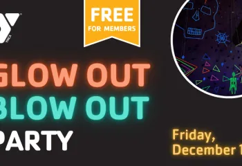 graphic for glow out blow out party