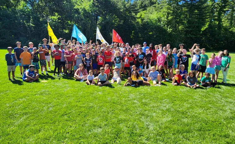 photo of a large group of campers