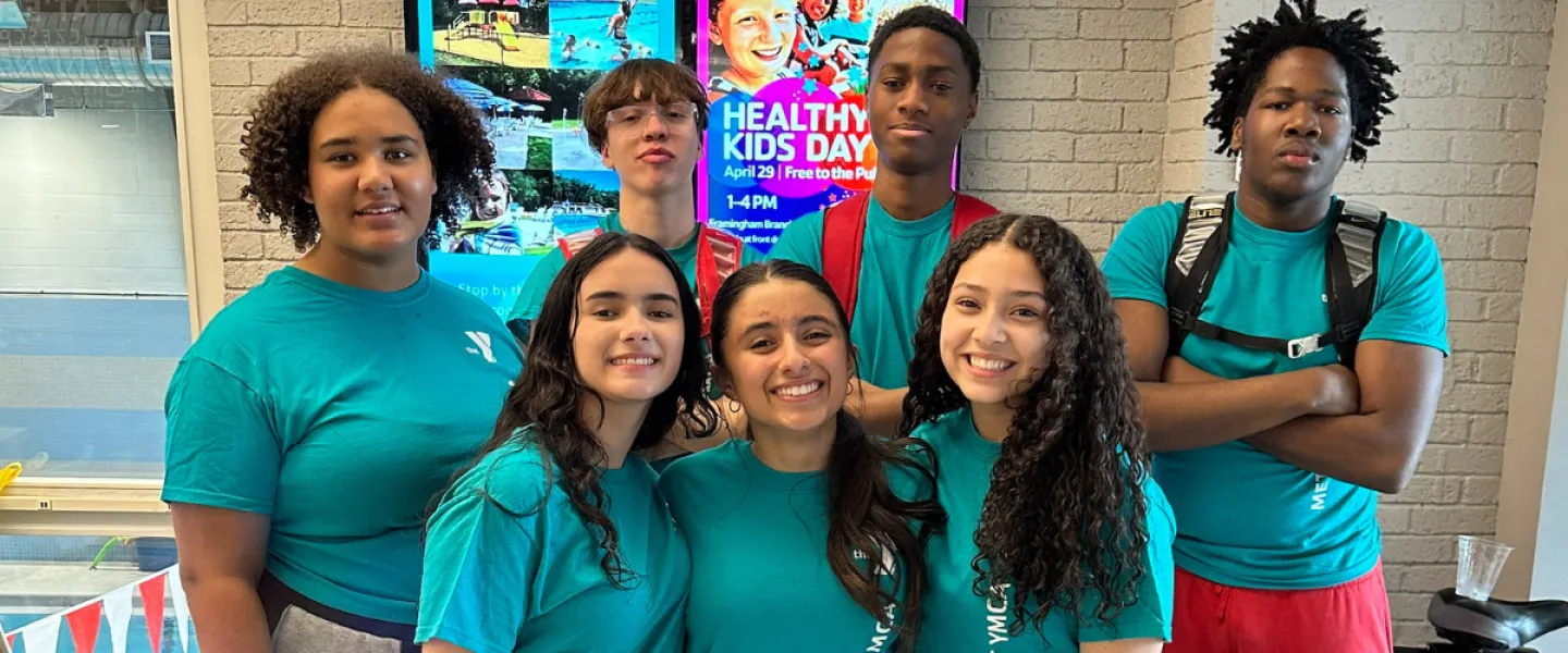 group of teenagers smiling for the camera