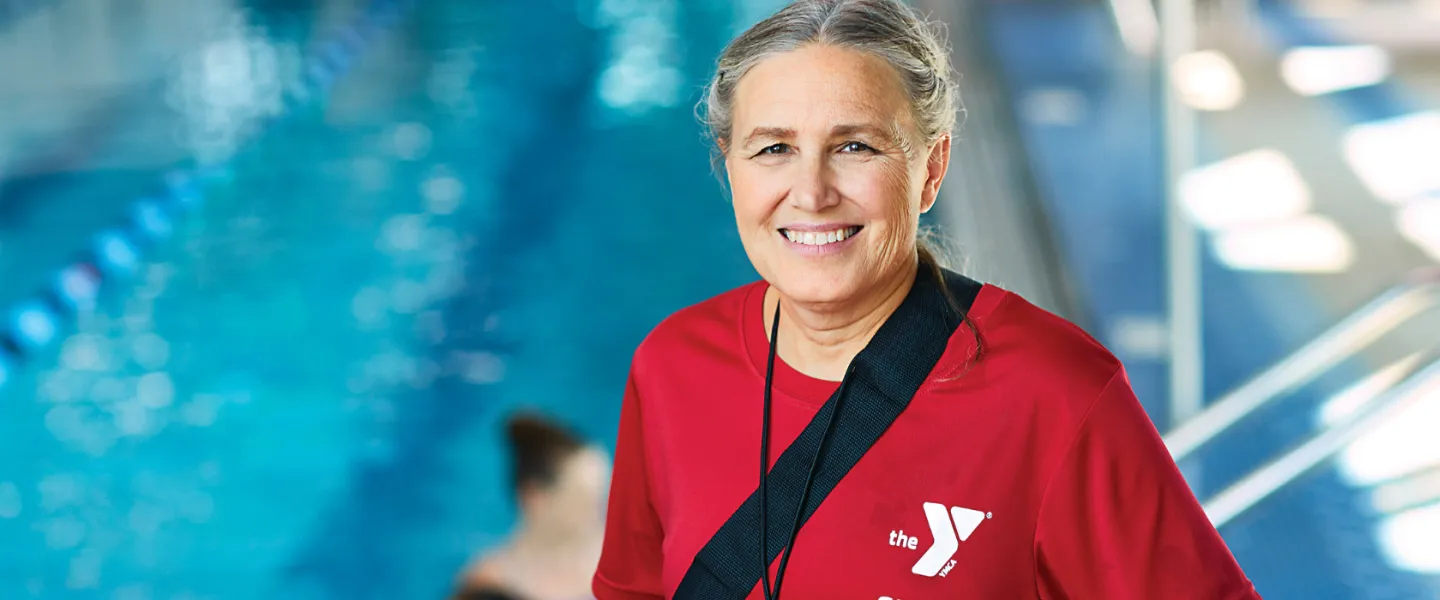 female lifeguard smiling