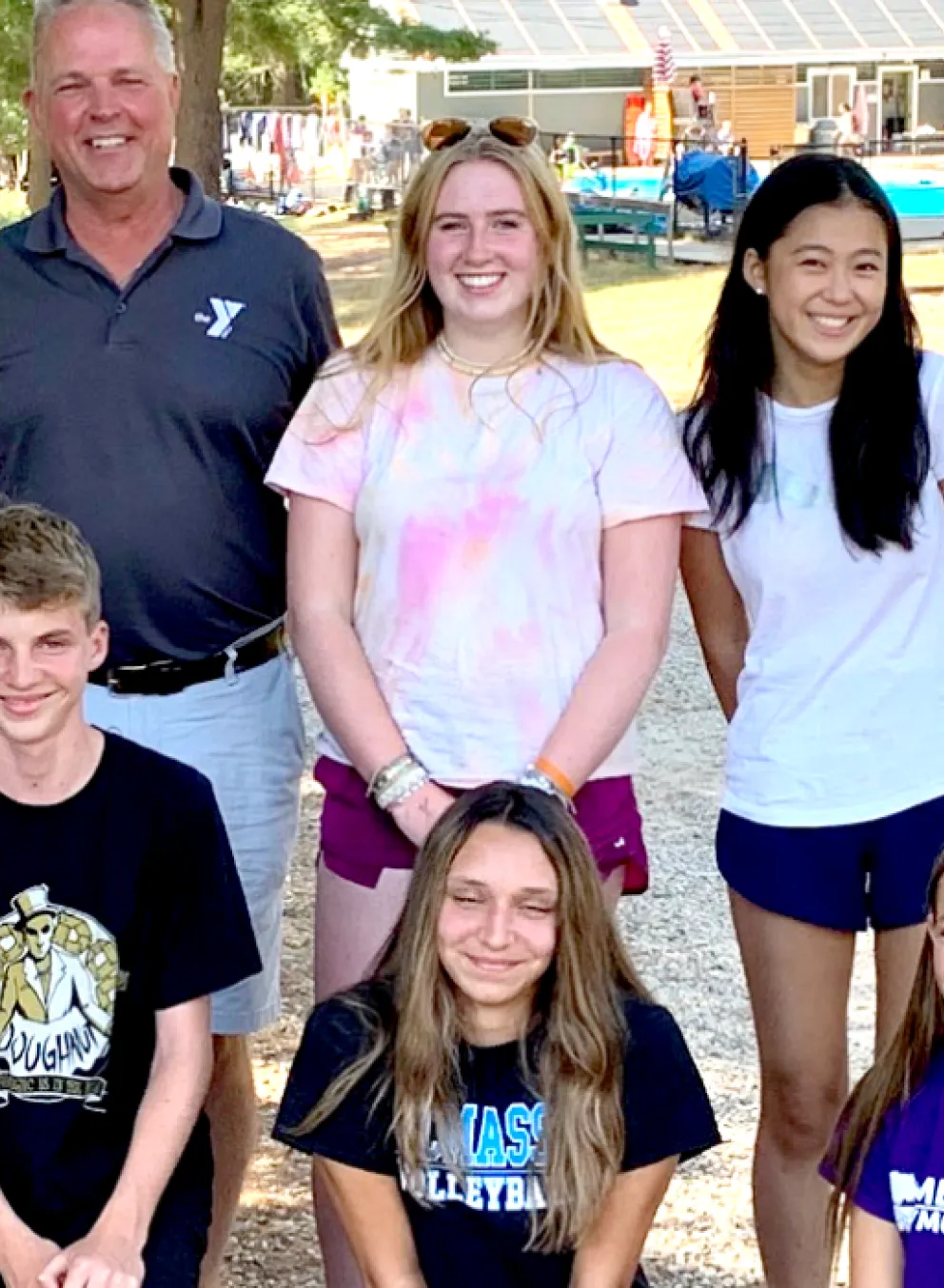 group photo of youth leadership at camp