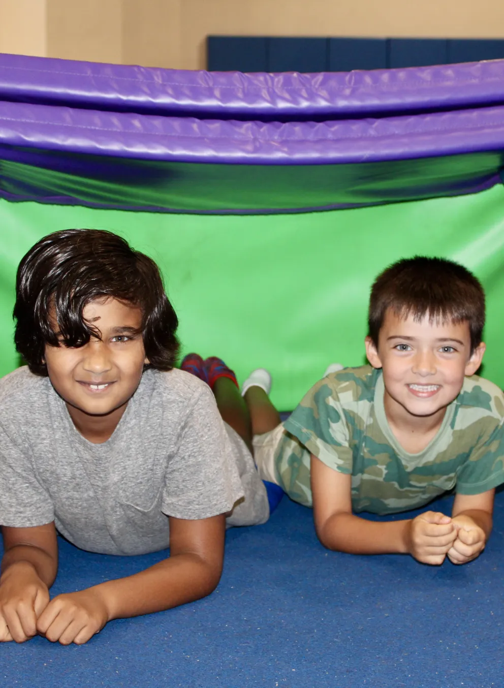 image of two boys on obstacle course