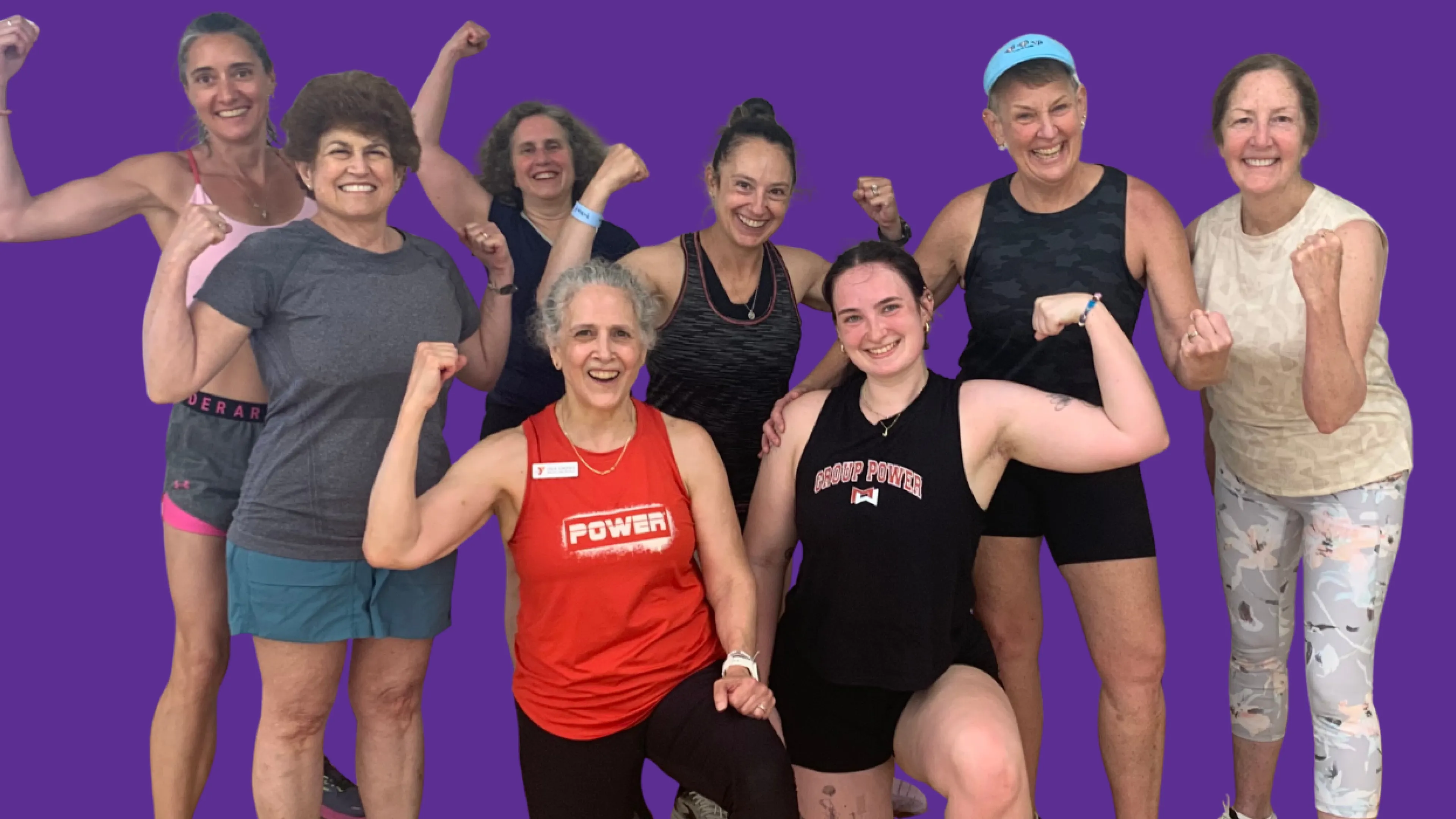 posted image of an all-female exercise class