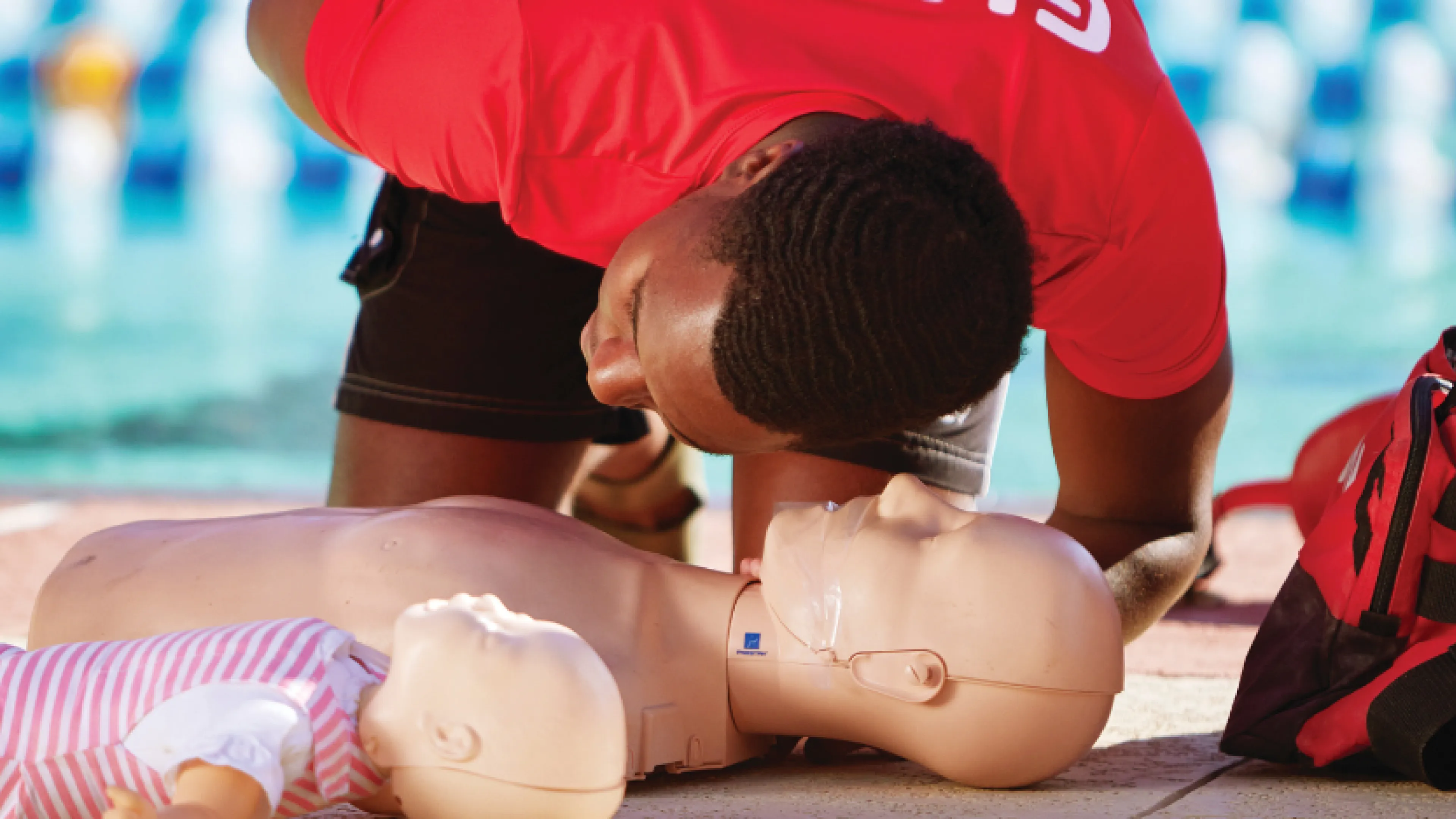lifeguard during cpr training