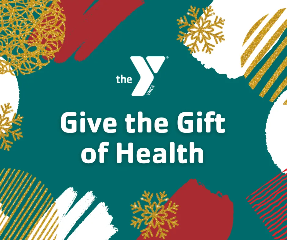 holiday themed graphic that says give the gift of health