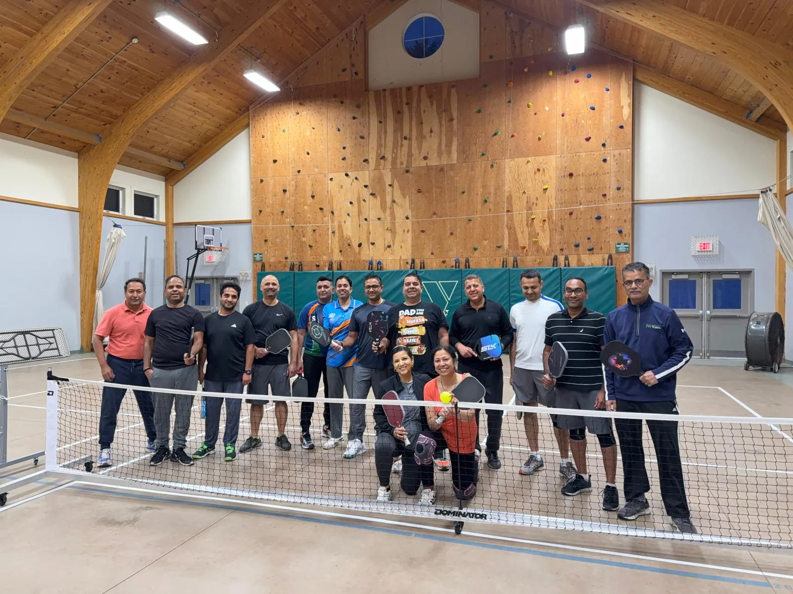 Two indoor pickleball courts at the Outdoor Center