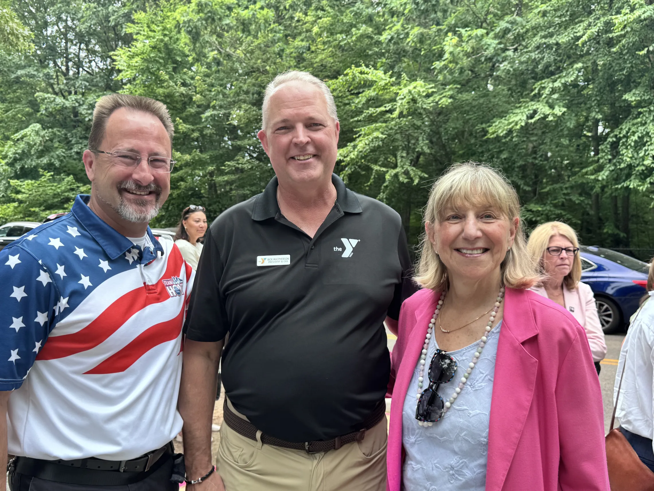 Left to Right: Russ Hoyt, Rick MacPherson, and State Senate President Karen Spilka