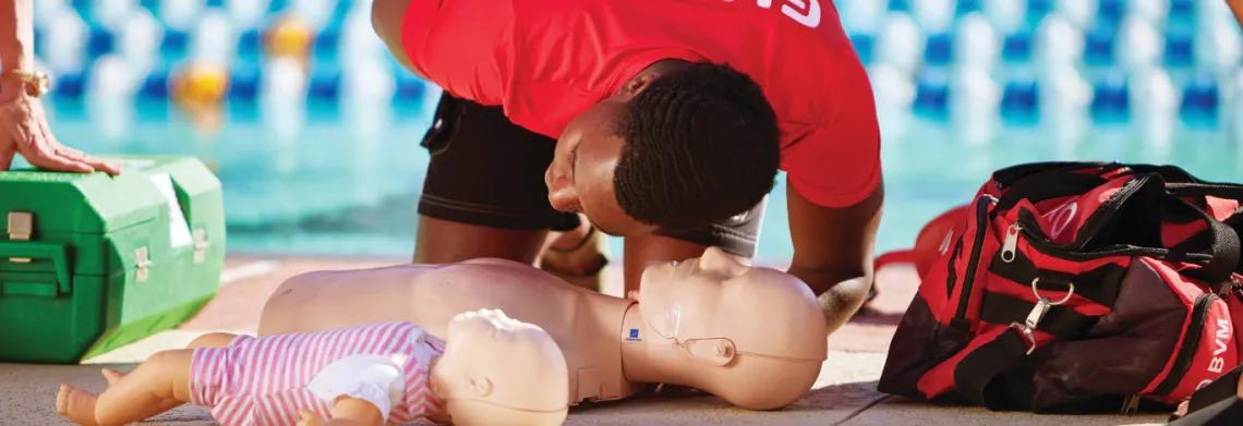 lifeguard during cpr training