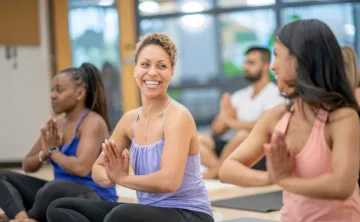 friends doing yoga
