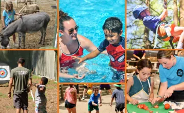 photo collage of summer camp