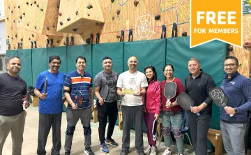 group of pickleball players