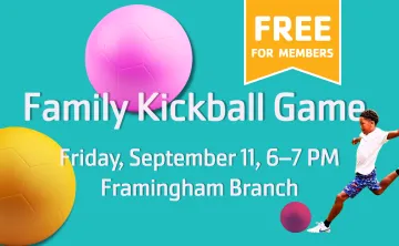 Family Kickball Game, September 11, 2026 at MetroWest YMCA, Framingham, MA